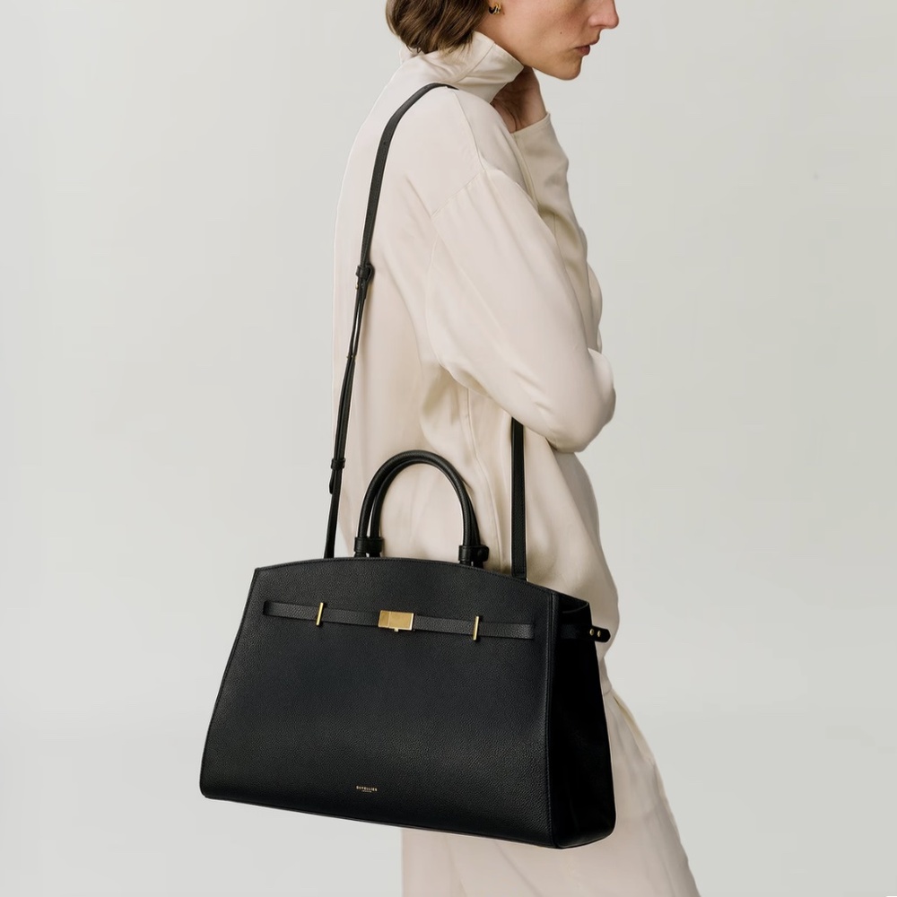 ✨ DeMellier The Hudson Bag Black Small Grain Leather - Picture 3 of 13